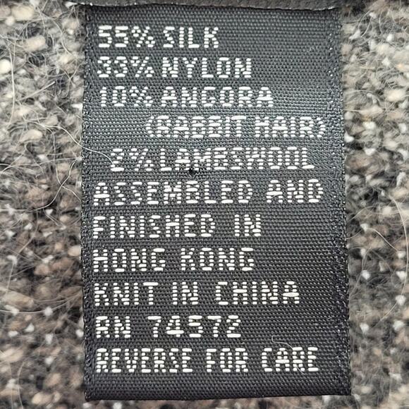 Gladys Bagley Vintage Angora Bohemian Geometric Crew Neck Oversized Sweater Top - Picture 10 of 13